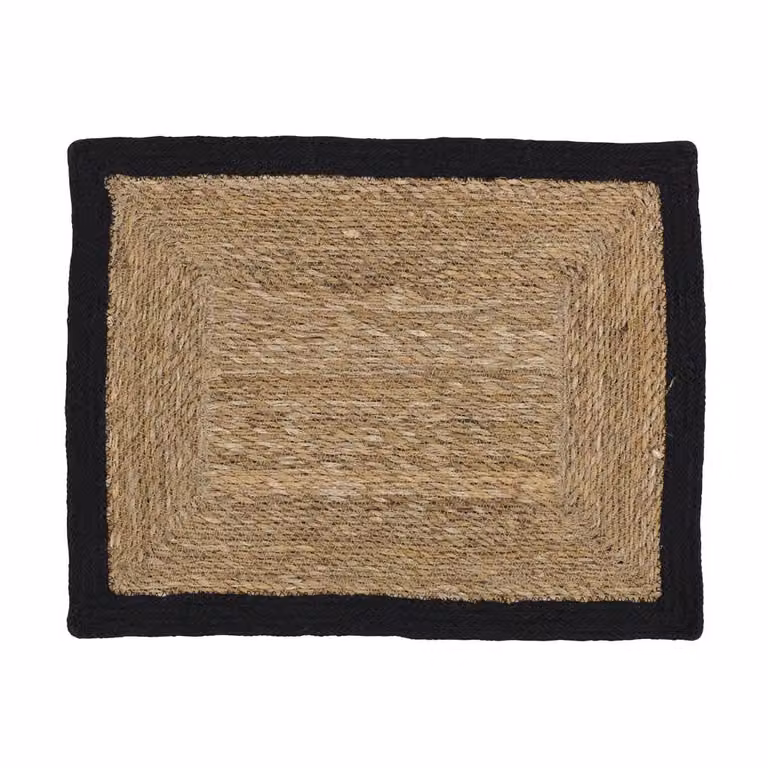 Dixie Emil placemat naturel-zwart