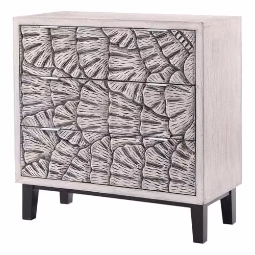 Adalar ladekast met 3 lades, modern rustiek design, breedte: 80 cm