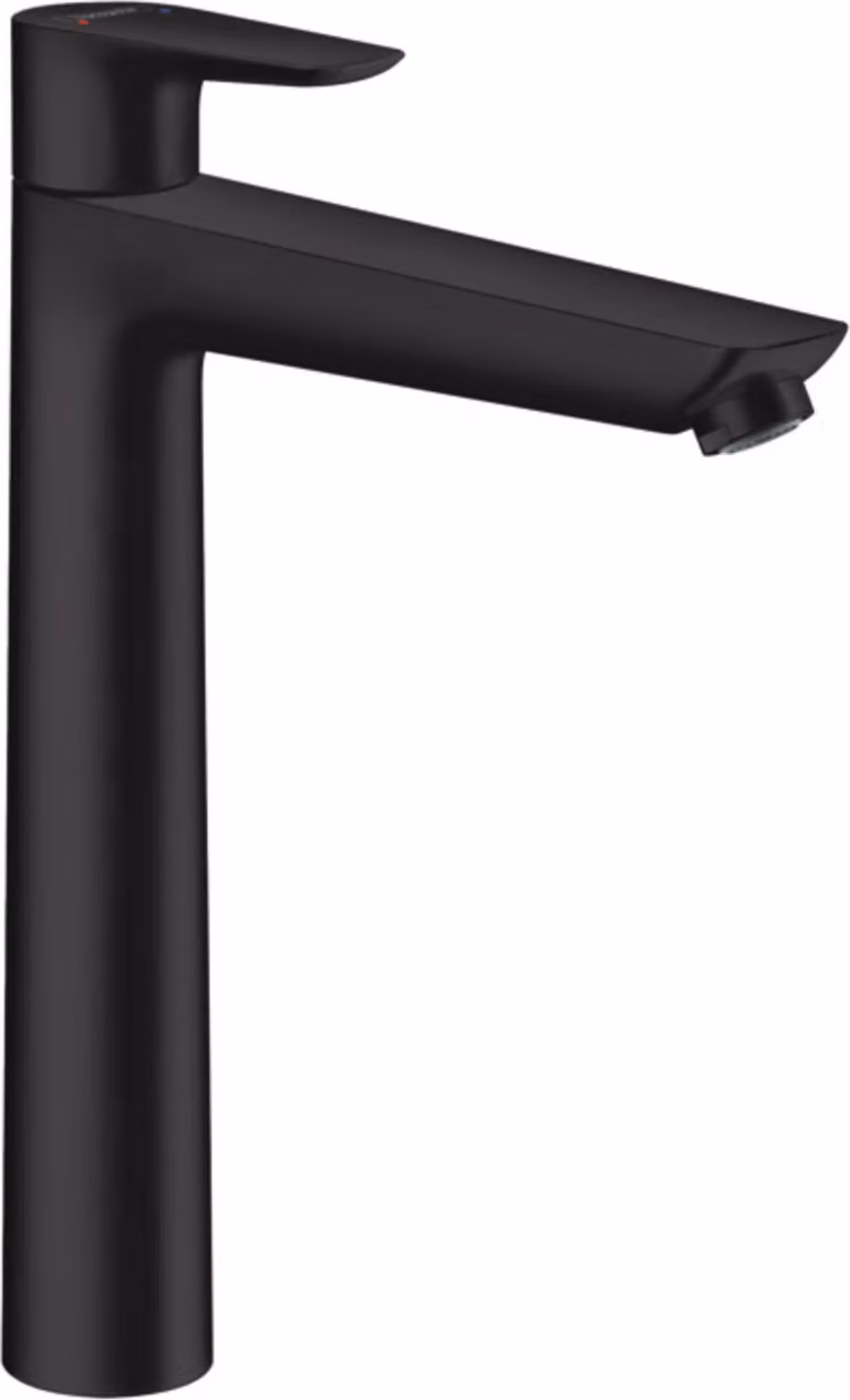 Hansgrohe Talis E wastafelmengkraan model 240, eenhendelig, matzwart, met pop-up afvoerput