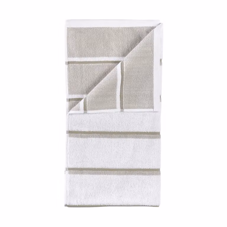 Zone Denmark Sauna handdoek White-soft grey-eucalyptus, 70 x 140 cm