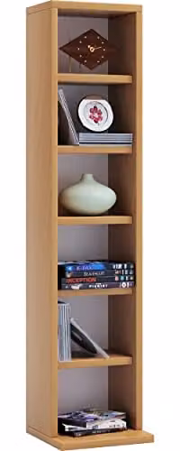 VCM Elementa Open kast beukenlook met mediavakken B: 21 cm, H: 92 cm, D: 20 cm