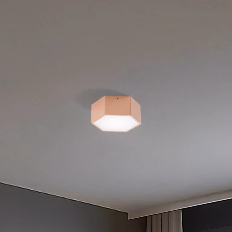 Argon LED-plafondlamp modern bruin met glas voor woon- of eetkamer