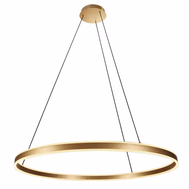 Steinhauer Ringlux Design Hanglamp Goud met LED Ring Ø 100 cm