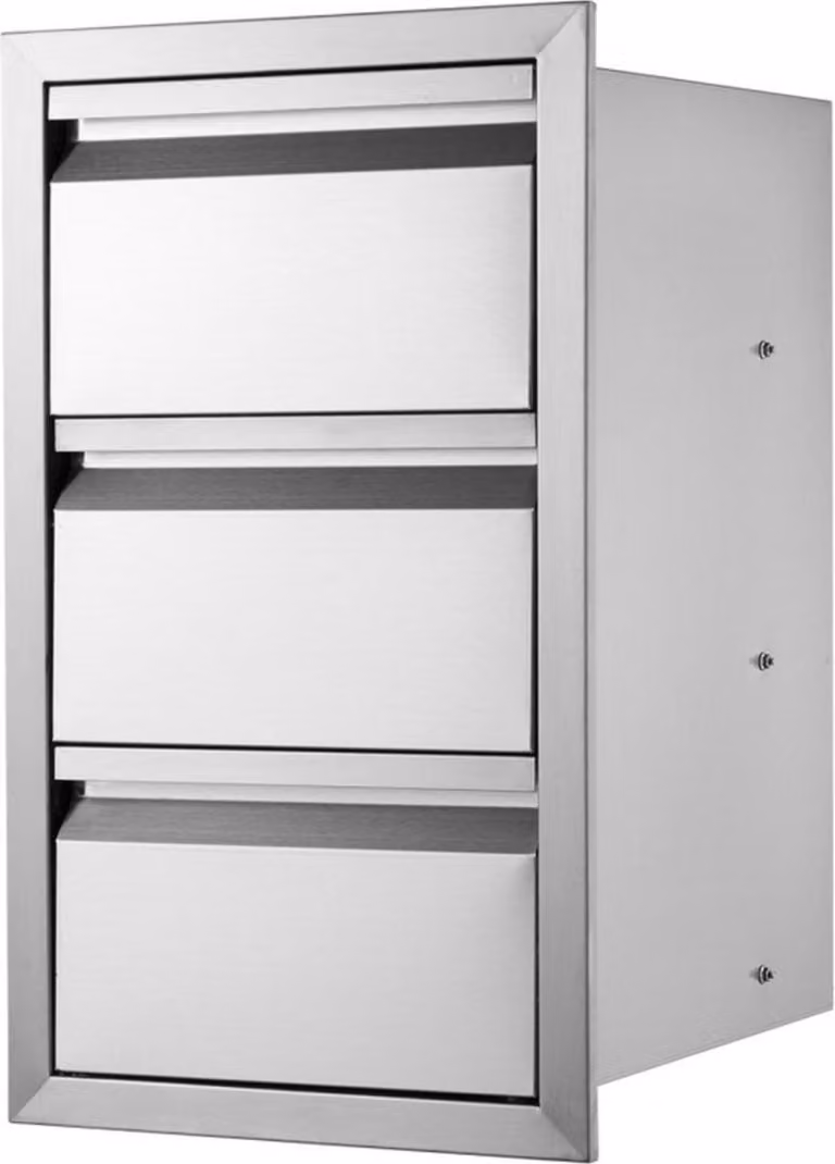 Ladekast voor buitenkeuken van roestvrij staal van voedingskwaliteit