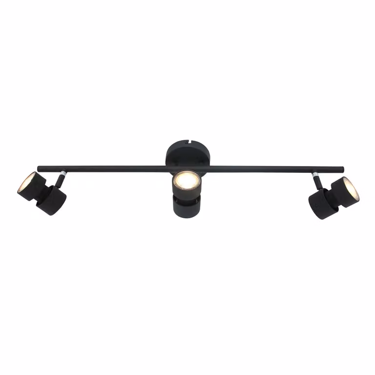 Steinhauer Natasja LED opbouwspot zwart, 3-lichts, Ø 68 cm