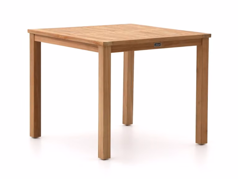Sunyard Furniture Vierkante Tuineettafel van Teakhout, Bruin, 90 x 90 cm