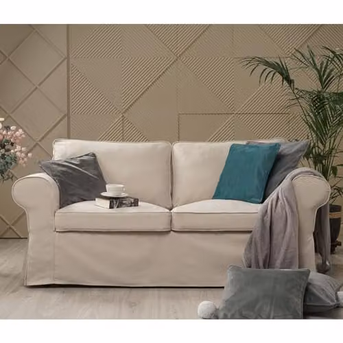 TLYESD Vervangingshoes voor IKEA Ektorp 2-zitsbank, Katoen, Lichtkaki
