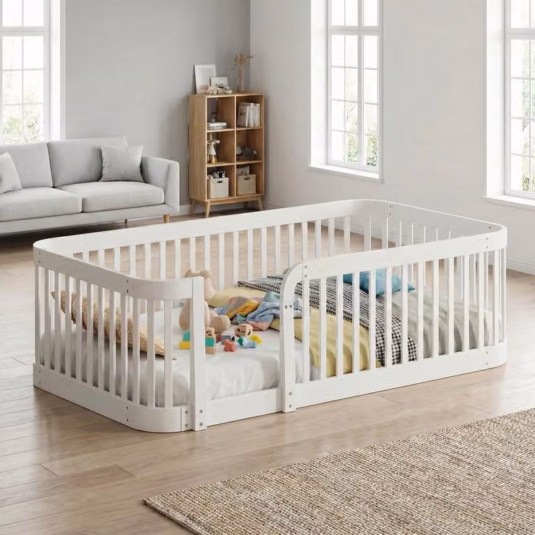 FloraGrace Modulaire Babybox - Wit Houtlook - 140 x 200 cm