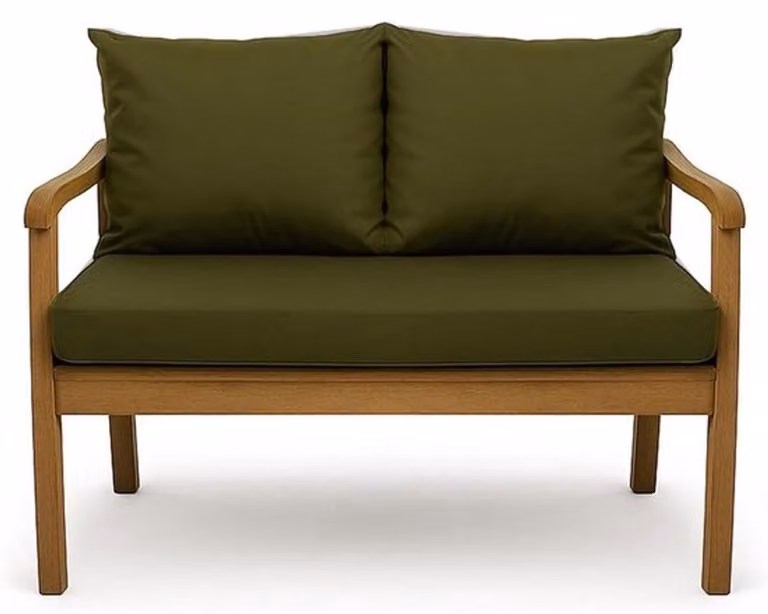 Waterafstotend Bankkussen voor Tuinbank of Schommelbank, Groen, B/D/H: 120 x 60 x 50 cm