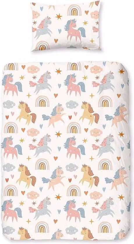 Famanu Kinderslaapkamer set met hertenmotief, Roze, 40 x 60 cm