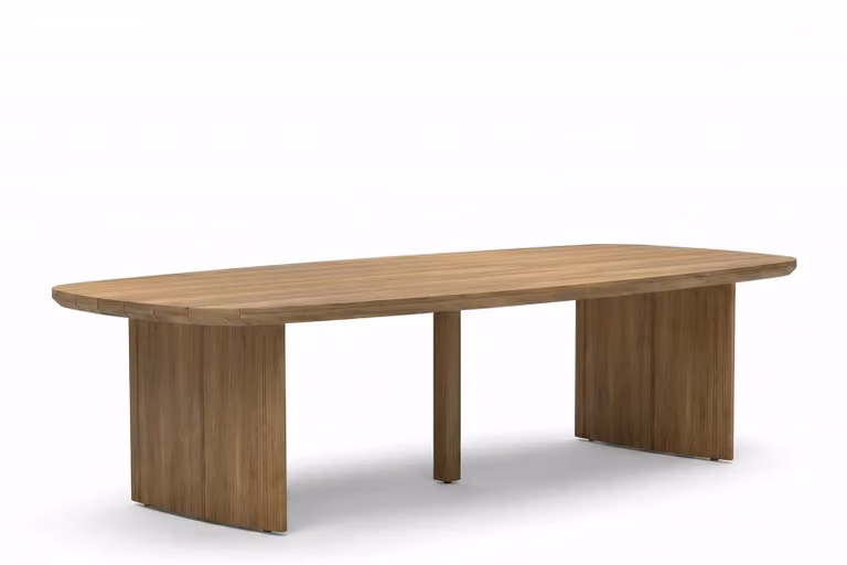 Lifestyle Garden Furniture Falcon dining tuintafel van teak, bruin, B: 300 cm, D: 125 cm