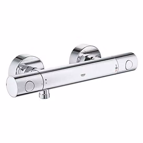 GROHE Precision Thermostatische Douchemengkraan met Temperatuurindicator en Geïntegreerde Filters, Chrome, Wandmontage