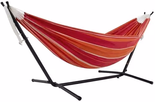 Vivere Dubbele Katoenen Hangmat met Standaard - Mimosa - 250 cm