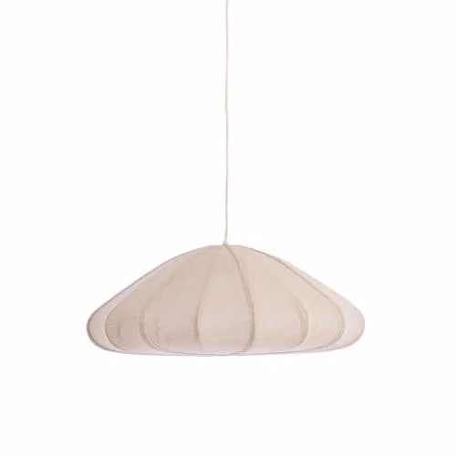 Light & Living Cesano hanglamp - Beige - Rond - Rattan en Textiel - Ø64 cm