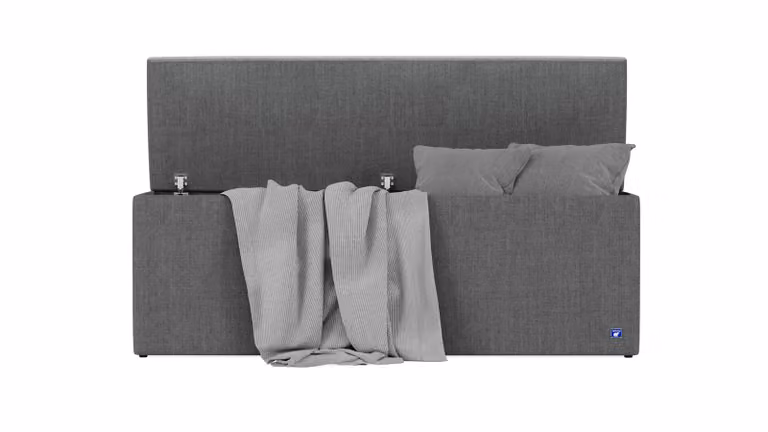 BRUNO opbergbank in grijs met stoffen bekleding, Breedte: 160 cm