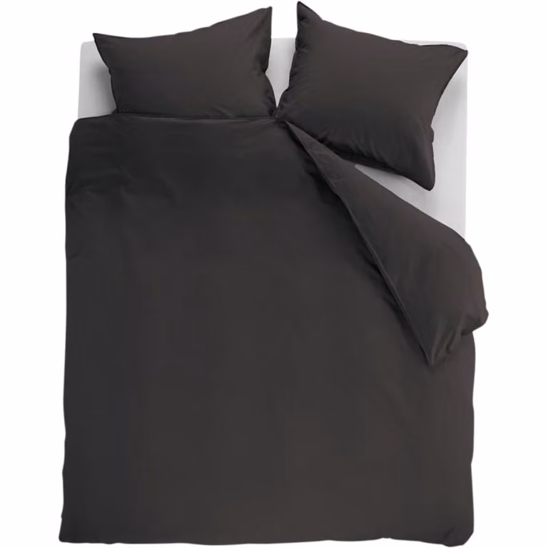 Budget Home Store Dekbedovertrek Cotton Uni Antracite 240 x 220 cm