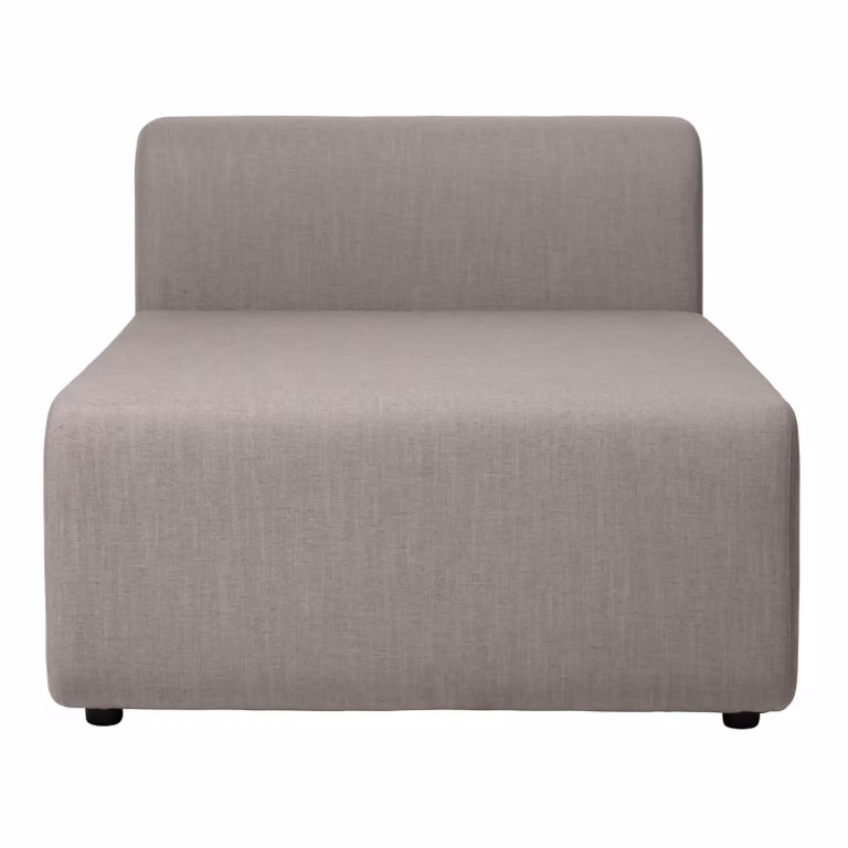Broste Copenhagen Lagoon module chaise longue met bijpassende ottoman in de kleur latte