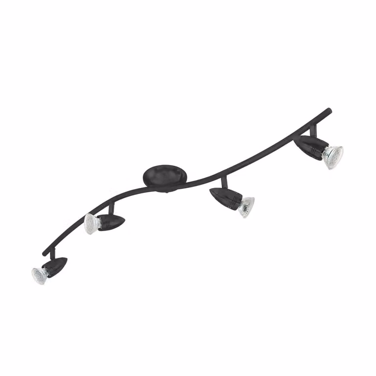 Eglo Magnum-Led 4-lichts opbouwspot zwart