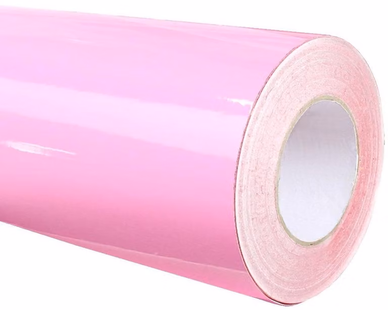 Lichtroze Glansfolie voor Meubeldecoratie - 5m x 63cm
