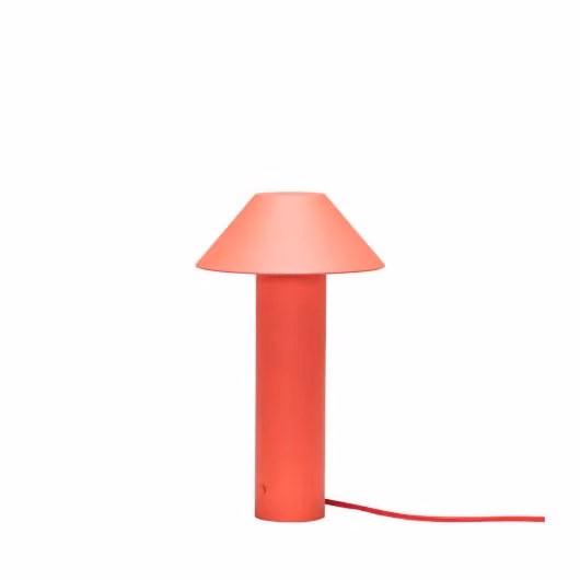 Hübsch Tower LED tafellamp rood met lampenkap, Hoogte: 32 cm