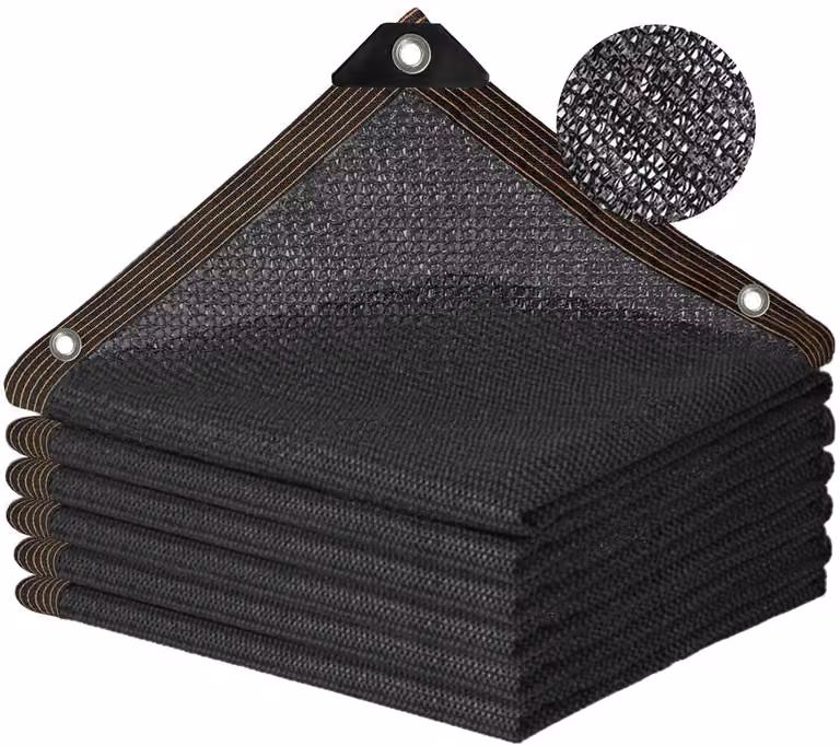 MTTProducts Schaduwdoek Zwart - 3 x 4 m - 90% Zonbescherming - HDPE Privacy Scherm voor Tuin en Kas