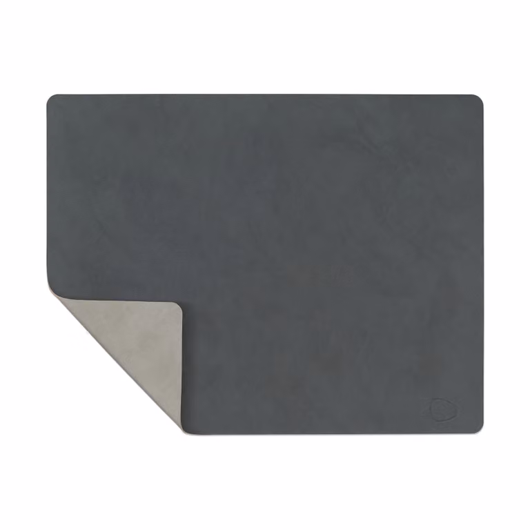 LIND DNA Nupo placemat keerbaar square antraciet-lichtgrijs