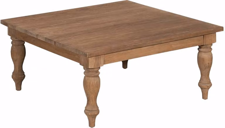 Tower Living Bologna Salontafel vierkant teakhout B/D/H: 100 x 100 x 45 cm - Naturel
