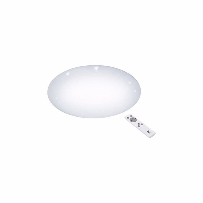 Eglo Giron-S Plafondlamp Wit - Modern Ronde LED Lamp met Afstandsbediening en Dimfunctie - Diameter: 57 cm