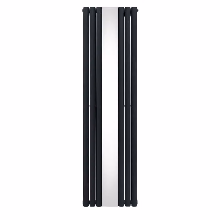 Monster Shop Ovaal verwarmingsradiator met spiegel - Anthracietgrijs - B: 180 cm, H: 50 cm
