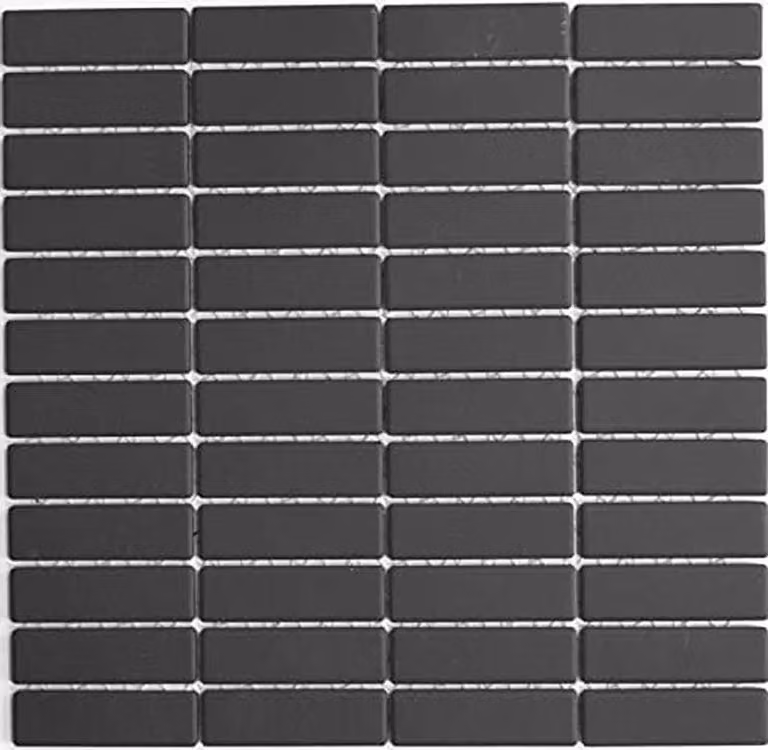 Keramische Mozaïektegels Mat Zwart - 0,9 m² per mat