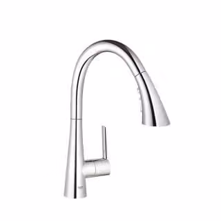 Grohe Zedra wastafelmengkraan met éénhendelbediening, uittrekbare uitloop en sprayfunctie