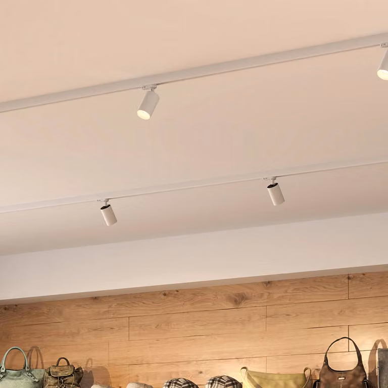 Deko-Light LED-railspot Can wit, aluminium, GU10, dimbaar en draaibaar
