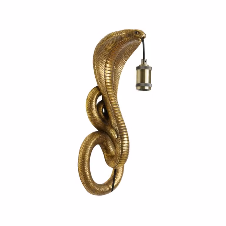 Light & Living Wandlamp Snake Antiek Brons Hoogte: 52 cm