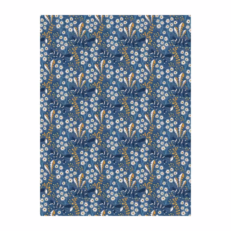 Arvidssons Textil Stjärnspeja gewaxt tafelkleed Blauw