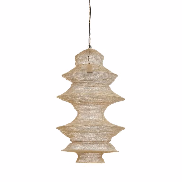Light & Living Nakisha Hanglamp - Beige/Bruin - Metaal - Ø 48 cm