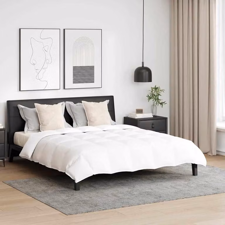 Wit dekbed met kussens en donsvulling - 200 x 220 cm
