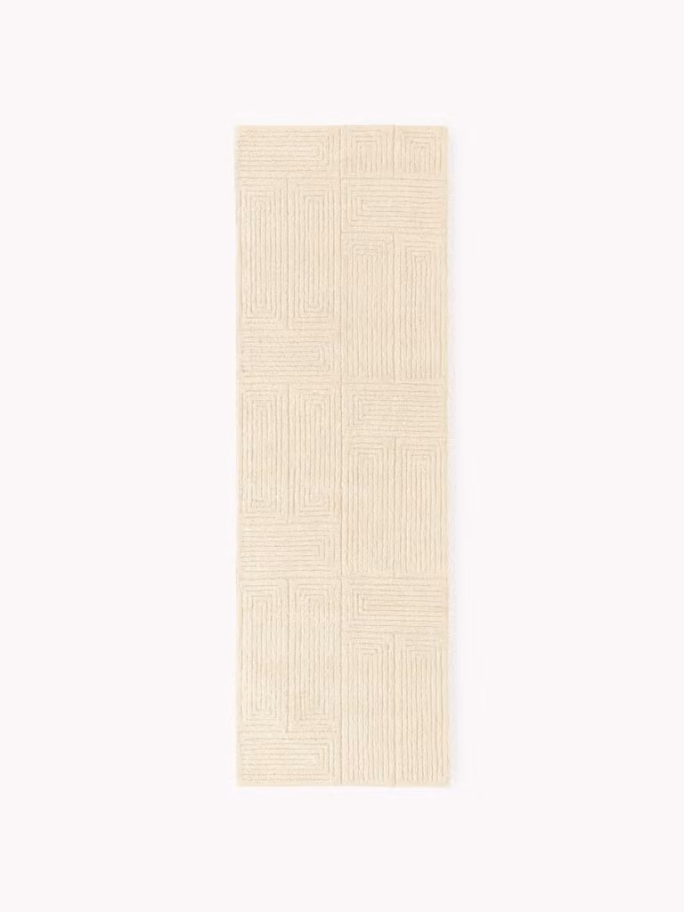 Westwing Collection Alexia handgetufte wollen loper met geometrisch patroon