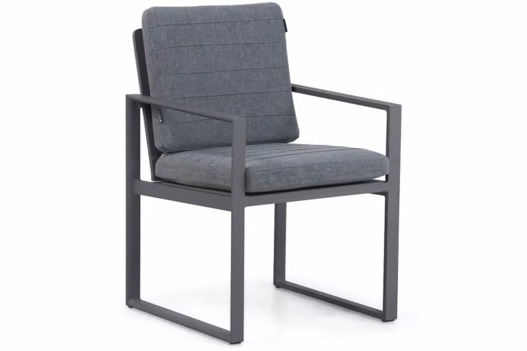 Lifestyle Garden Furniture Nuno dining tuinstoel met armleunnen in antracietgrijs en gepoedercoat aluminium