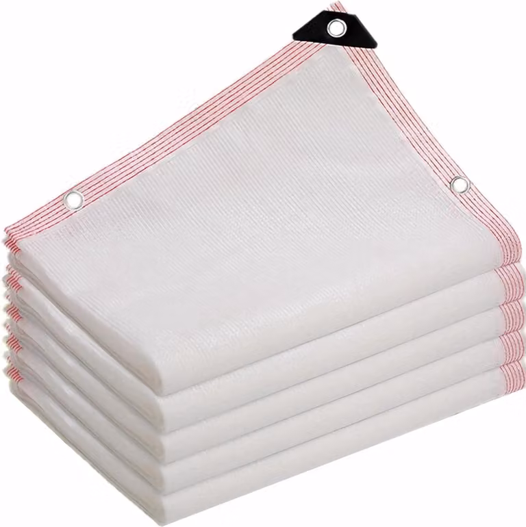 Wit Schaduwdoek Zonwerend Net voor de Tuin met 85% Schaduwgraad - 5 x 7 m