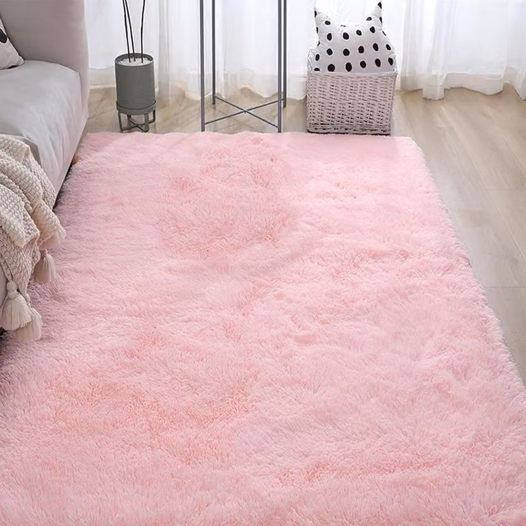 Modern Hoogpolig Vloerkleed voor Woonkamer en Slaapkamer - Roze - 190 x 270 cm