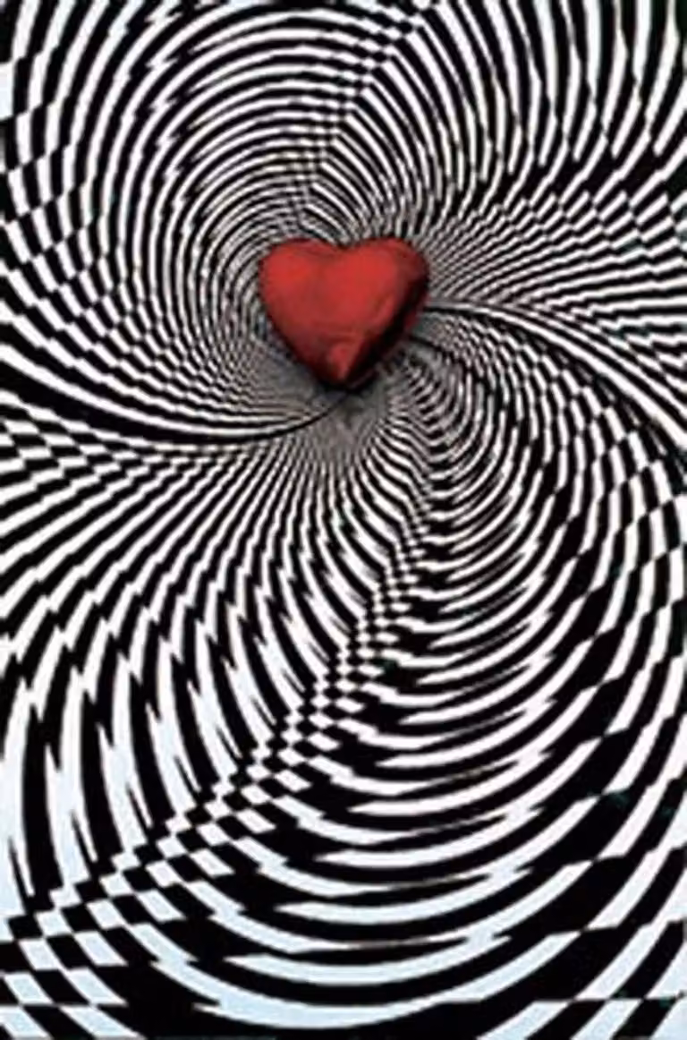 Illusion Kunst Poster met Lijst - Wanddecoratie met Optische Vormgeving - Zwart - 61 x 91,5 cm