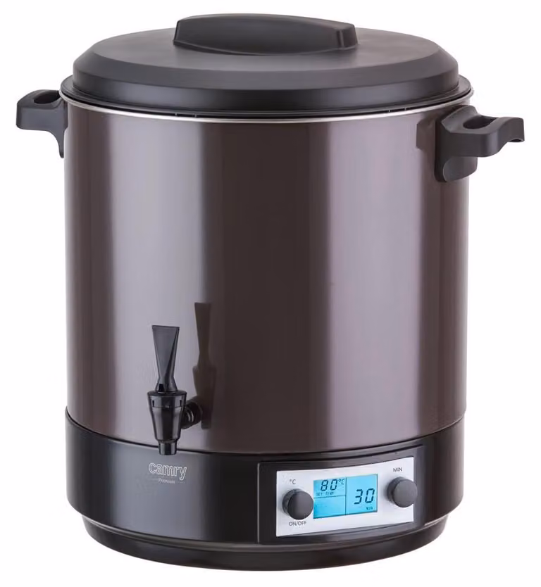 Dripio Elektrische theepot 28 liter, roestvrij staal, zwart, 2000 watt, met warmhoudfunctie