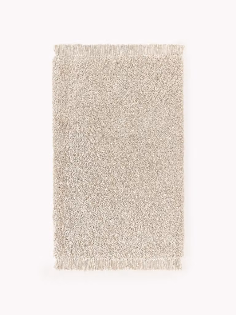 Westwing Collection Dreamy hoogpolig vloerkleed met franjes, rechthoekig, polyester