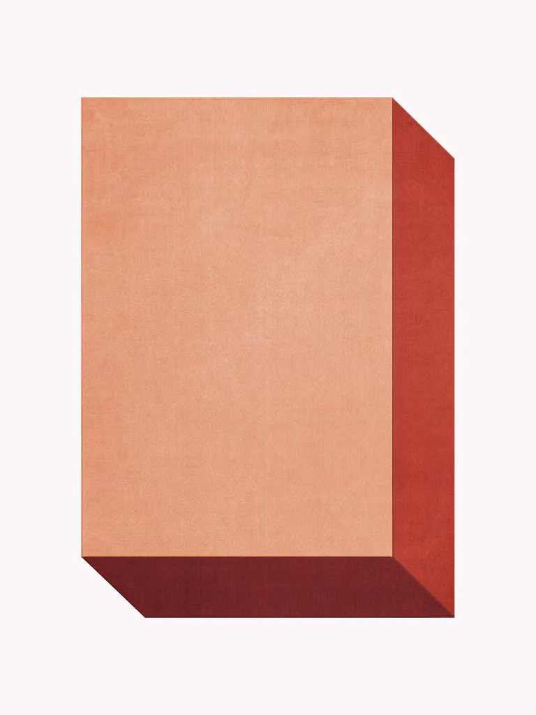 Handgeweven laagpolig wollen vloerkleed Tekla Box met abstract Scandinavisch design