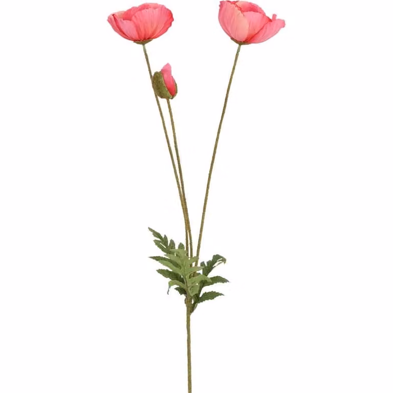Budget Home Store Kunstbloem Papaver donkerroze