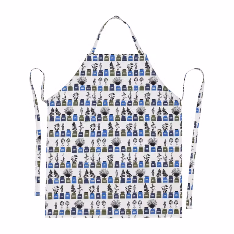 Almedahls Schort voor volwassenen Klein Patroon Blauw