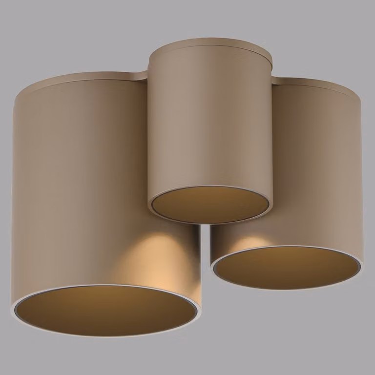 Paul Neuhaus Pure Point LED badkamer plafondlamp, brons, 3-lampig, IP44