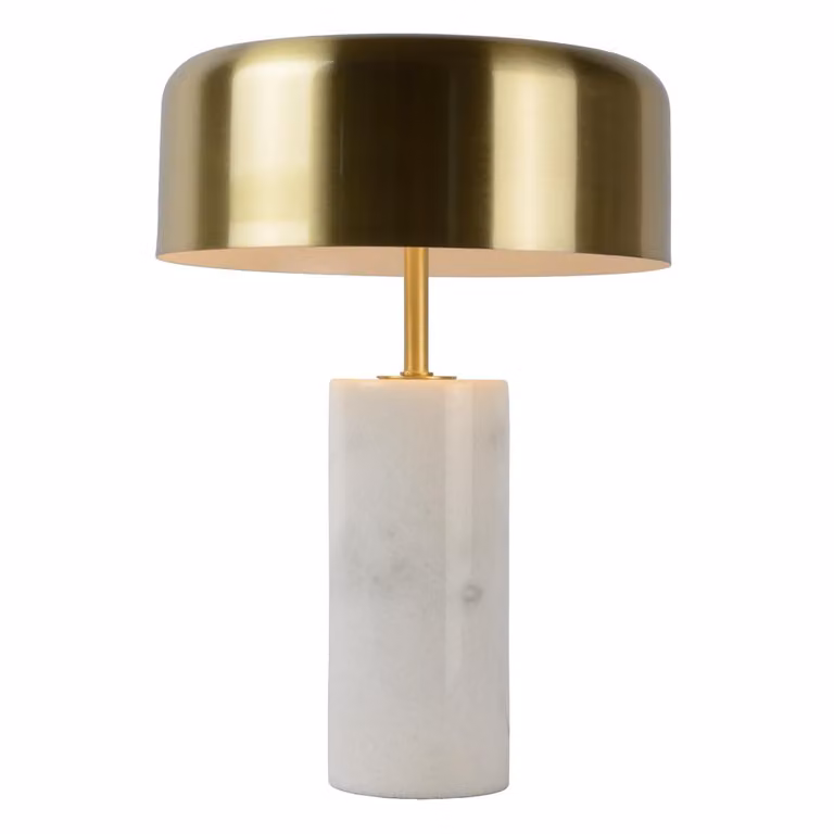 Lucide Mirasol Tafellamp Wit en Goud met Marmeren Voet
