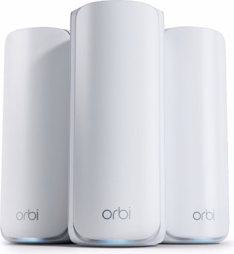Netgear ORBI RBE773-100EUS WiFi 7 Mesh-extender, 3-delige set, Tri-band Mesh access point, wit