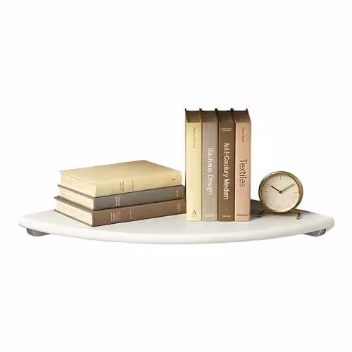 Relaxdays Hoekplank van massief walnotenhout, Wit, H x B x D: 3 x 40 x 40 cm